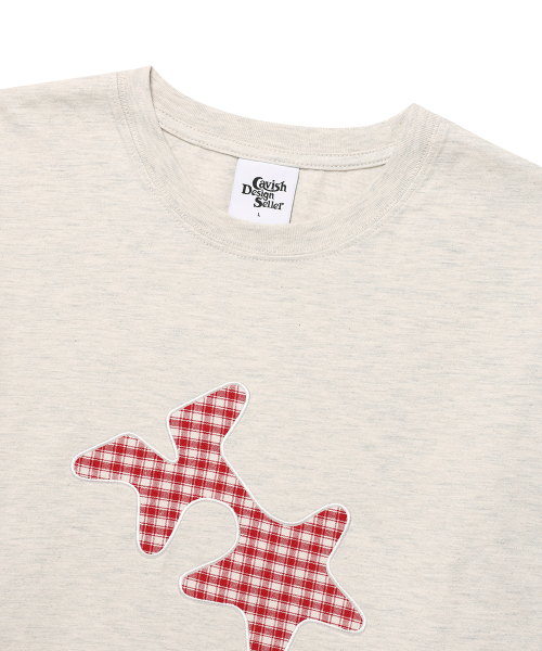 Cavish（カビシ）の「CHECK TWIN STAR LAYERED LS TEE OATMEAL(CV2FFUT578A)（Tシャツ/カットソー・レディース・オートミール・LARGE/MEDIUM/SMALL）」の8枚目の写真