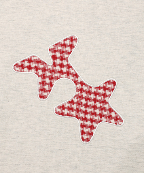 Cavish（カビシ）の「CHECK TWIN STAR LAYERED LS TEE OATMEAL(CV2FFUT578A)（Tシャツ/カットソー・レディース・オートミール・LARGE/MEDIUM/SMALL）」の9枚目の写真
