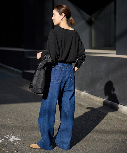 SLOBE IENA（スローブイエナ）の「シアー天竺ニュアンスプルオーバー（Tシャツ/カットソー・レディース・ベージュ/ホワイト/ブラック/ダークパープル・FREE）」の15枚目の写真