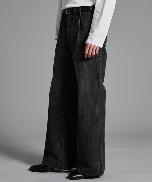 VELNUS(ベルナス)の「【VELNUS】【12oz】スラブ風セミワイドフレア デニムパンツ/Slab like semi-wide flare denim pants(デニムパンツ・メンズ・ブルー/ブラック・L/M/S)」の8枚目の写真