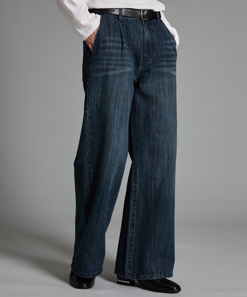VELNUS(ベルナス)の「【VELNUS】【12oz】スラブ風セミワイドフレア デニムパンツ/Slab like semi-wide flare denim pants(デニムパンツ・メンズ・ブルー/ブラック・L/M/S)」の14枚目の写真