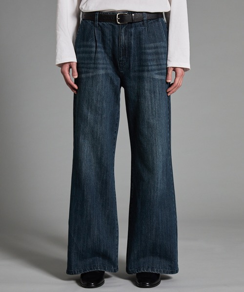 VELNUS(ベルナス)の「【VELNUS】【12oz】スラブ風セミワイドフレア デニムパンツ/Slab like semi-wide flare denim pants(デニムパンツ・メンズ・ブルー/ブラック・L/M/S)」の17枚目の写真