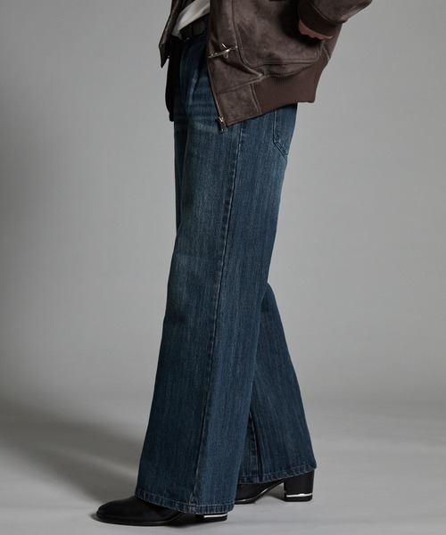 VELNUS(ベルナス)の「【VELNUS】【12oz】スラブ風セミワイドフレア デニムパンツ/Slab like semi-wide flare denim pants(デニムパンツ・メンズ・ブルー/ブラック・L/M/S)」の20枚目の写真