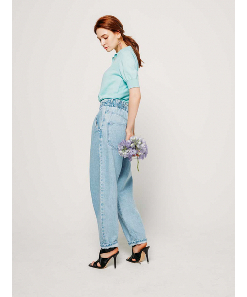 AYIHOLIC CASHMERE（アイホリックカシミア）の「ワイドリップポロニット（ニット/セーター・レディース・ミント・MEDIUM/SMALL）」の2枚目の写真