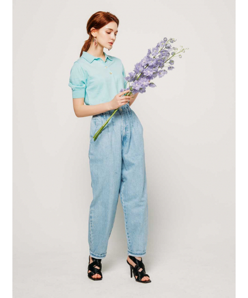 AYIHOLIC CASHMERE（アイホリックカシミア）の「ワイドリップポロニット（ニット/セーター・レディース・ミント・MEDIUM/SMALL）」の3枚目の写真