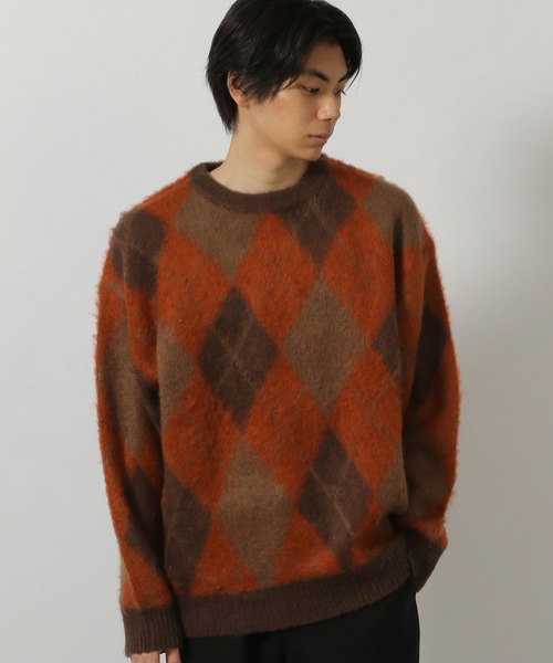 セール】アーガイルシャギーニットプルオーバー / 633259（ニット