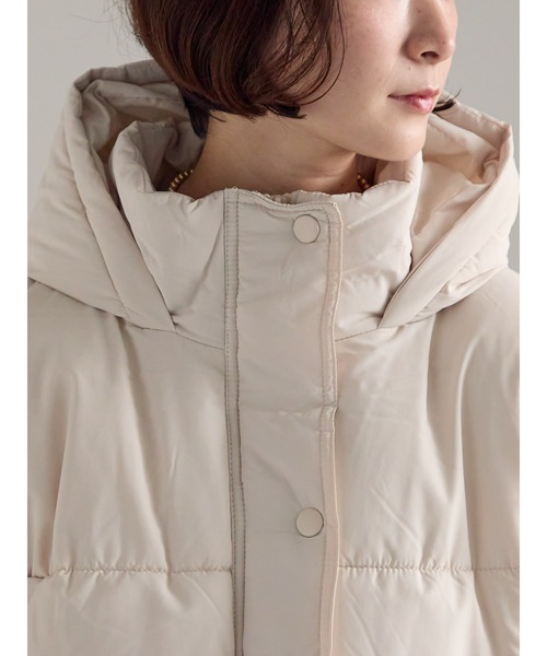 Samansa Mos2（サマンサ モスモス）の「【ZOZO限定】スタンドフードフェイクダウン（ブルゾン・レディース・ブラック/キナリ・F）」の14枚目の写真