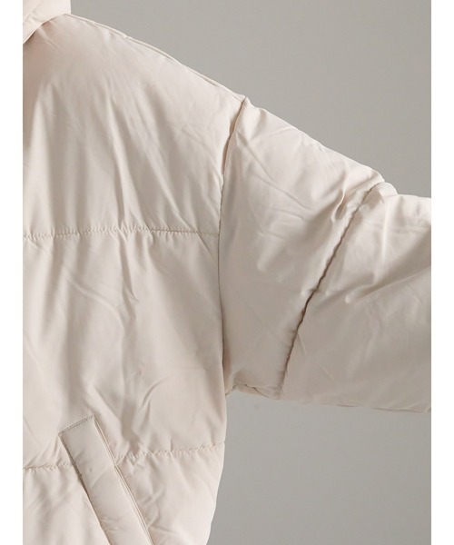 Samansa Mos2（サマンサ モスモス）の「【ZOZO限定】スタンドフードフェイクダウン（ブルゾン・レディース・ブラック/キナリ・F）」の15枚目の写真