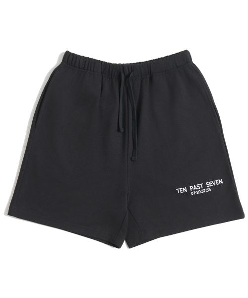 TEN PAST SEVEN(テン ファスト セブン)の「ロゴスウェットショーツ - ブラック(その他パンツ・メンズ・その他・SMALL/MEDIUM/LARGE)」の1枚目の写真