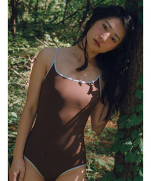 SOOPUI（スープイ）の「One-piece swimsuit in Brown (Biodegradable fiber)（水着）」