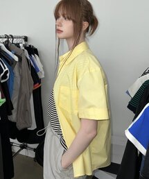 HALF COTTON OVERFIT SHIRTS (YELLOW)