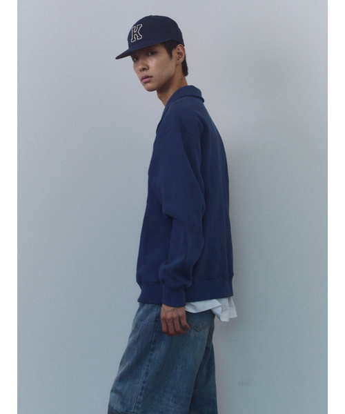 KIJUN MEN(キジュンメンズ)の「Crest Half Zip-Up Pullover Dusty Blue(スウェット・メンズ・その他・MEDIUM/LARGE/X-LARGE)」の3枚目の写真