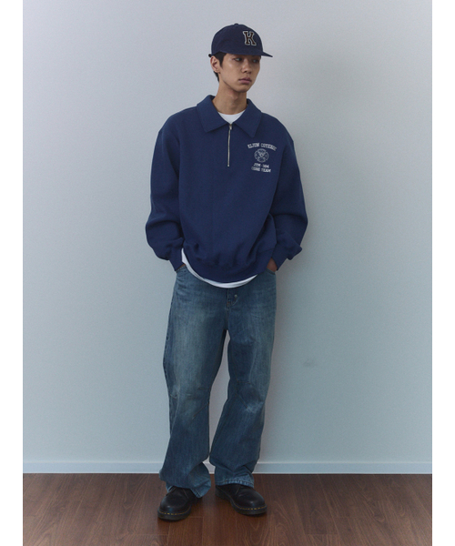 KIJUN MEN(キジュンメンズ)の「Crest Half Zip-Up Pullover Dusty Blue(スウェット・メンズ・その他・MEDIUM/LARGE/X-LARGE)」の5枚目の写真