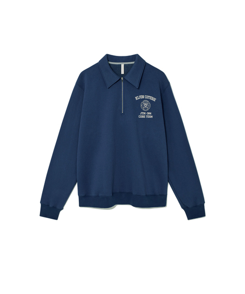 KIJUN MEN(キジュンメンズ)の「Crest Half Zip-Up Pullover Dusty Blue(スウェット・メンズ・その他・MEDIUM/LARGE/X-LARGE)」の2枚目の写真