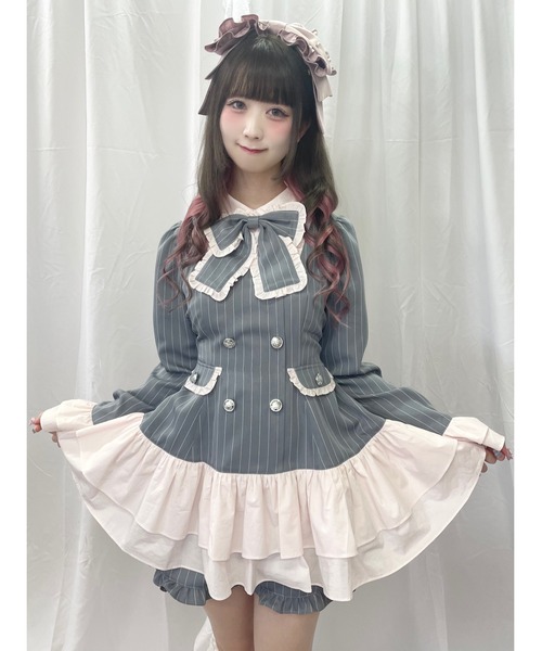 お嬢様ストライプセットアップ