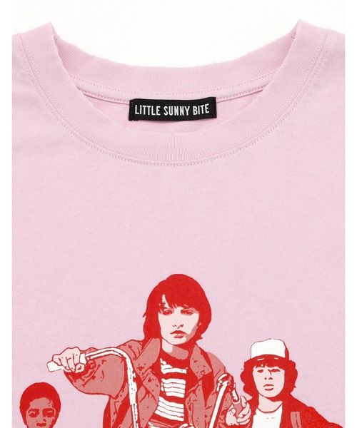 Little sunny bite(リトルサニーバイト)の「【Little sunny bite】stranger things x little sunny bite graphic big tee(Tシャツ/カットソー・レディース・ホワイト/ブラック/ピンク・MEDIUM/SMALL)」の4枚目の写真