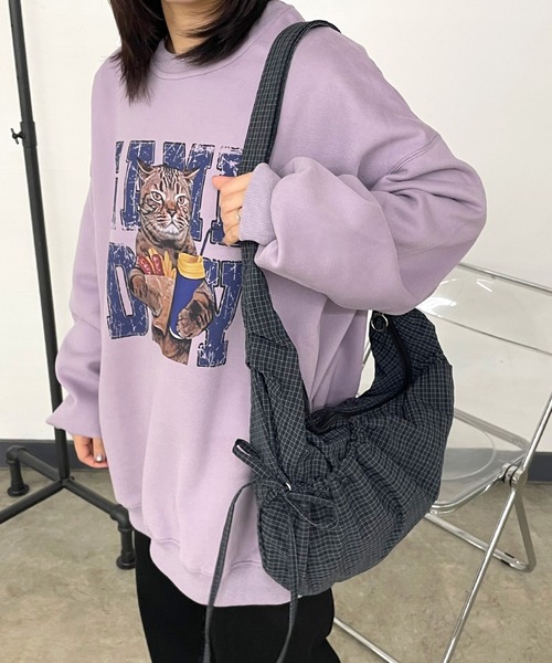 CRB（シーアールビー）の「ドロストチェック柄ショルダーバッグ（ショルダーバッグ・レディース・グレー/ブラック/グリーン・F）」の16枚目の写真