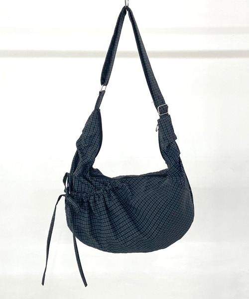 CRB（シーアールビー）の「ドロストチェック柄ショルダーバッグ（ショルダーバッグ・レディース・グレー/ブラック/グリーン・F）」の19枚目の写真