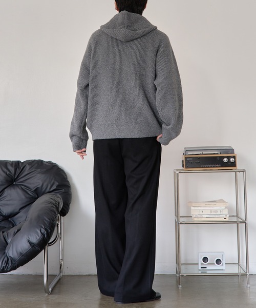 ウール混セミワイドストレートスラックス（スラックス）｜epnok