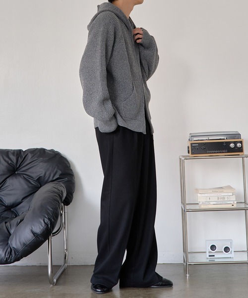 ウール混セミワイドストレートスラックス（スラックス）｜epnok