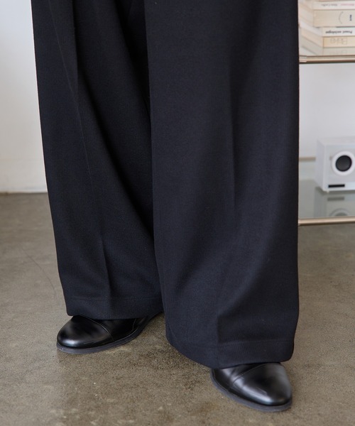 ウール混セミワイドストレートスラックス（スラックス）｜epnok