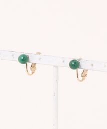 september/マラカイトround earring