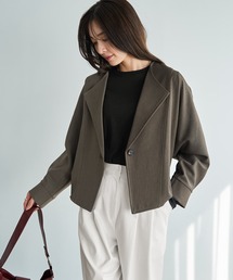 STYLE DELI（スタイルデリ）の「ライトなオープンカラージャケット（ノーカラージャケット）」