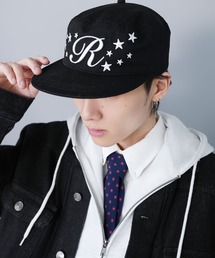 ピルボックスキャップ/スター/刺繍ロゴ/ユニセックス