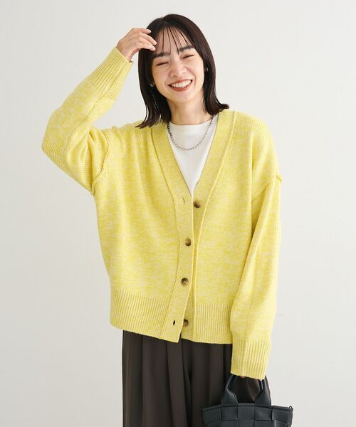 Green　Parks（グリーンパークス）の「MIXニットカーディガン（カーディガン/ボレロ・レディース・イエロー/グリーン/ベージュ/グレー・FREE）」の22枚目の写真