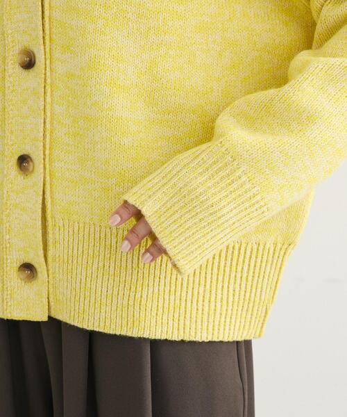 Green　Parks（グリーンパークス）の「MIXニットカーディガン（カーディガン/ボレロ・レディース・イエロー/グリーン/ベージュ/グレー・FREE）」の17枚目の写真