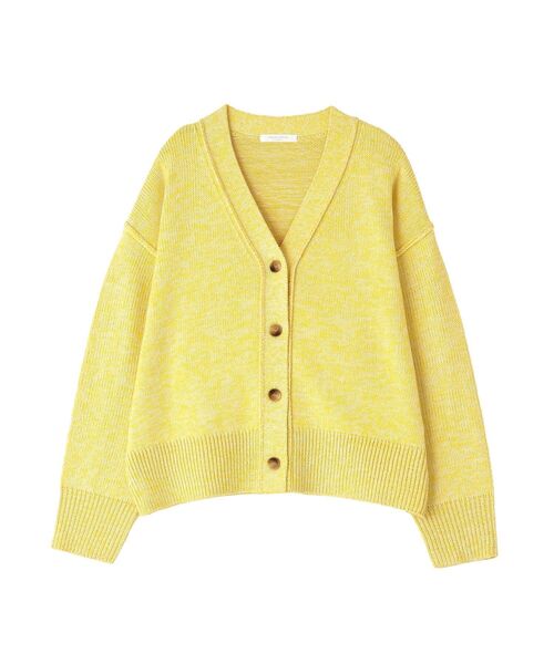 Green　Parks（グリーンパークス）の「MIXニットカーディガン（カーディガン/ボレロ・レディース・イエロー/グリーン/ベージュ/グレー・FREE）」の6枚目の写真