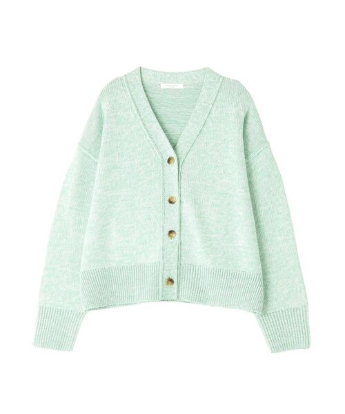 Green　Parks（グリーンパークス）の「MIXニットカーディガン（カーディガン/ボレロ・レディース・イエロー/グリーン/ベージュ/グレー・FREE）」の5枚目の写真