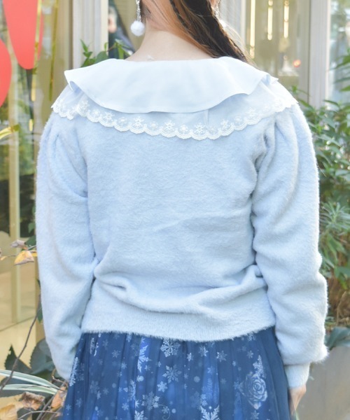 axes femme（アクシーズファム）の「スノー・ローズ刺繍カーディガン（カーディガン/ボレロ・レディース・ホワイト/ラベンダー/サックスブルー・FREE）」の22枚目の写真