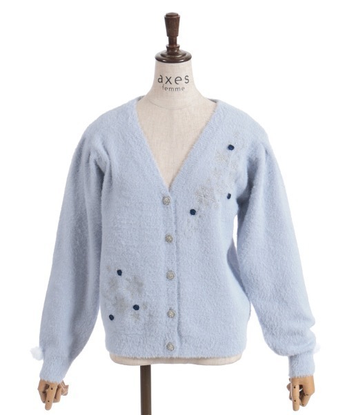 axes femme（アクシーズファム）の「スノー・ローズ刺繍カーディガン（カーディガン/ボレロ・レディース・ホワイト/ラベンダー/サックスブルー・FREE）」の17枚目の写真