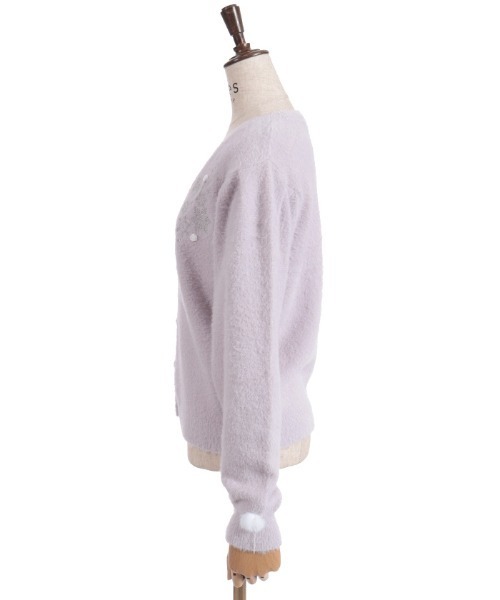 axes femme（アクシーズファム）の「スノー・ローズ刺繍カーディガン（カーディガン/ボレロ・レディース・ホワイト/ラベンダー/サックスブルー・FREE）」の11枚目の写真