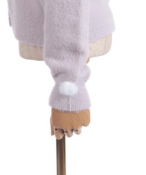 axes femme（アクシーズファム）の「スノー・ローズ刺繍カーディガン（カーディガン/ボレロ・レディース・ホワイト/ラベンダー/サックスブルー・FREE）」の5枚目の写真