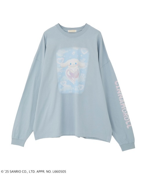 Candy Stripper(キャンディストリッパー)の「【CINNAMOROLL】BALLOON HEART L/S Tシャツ(Tシャツ/カットソー・レディース・ブルー系その他2/オフホワイト・FREE)」の1枚目の写真