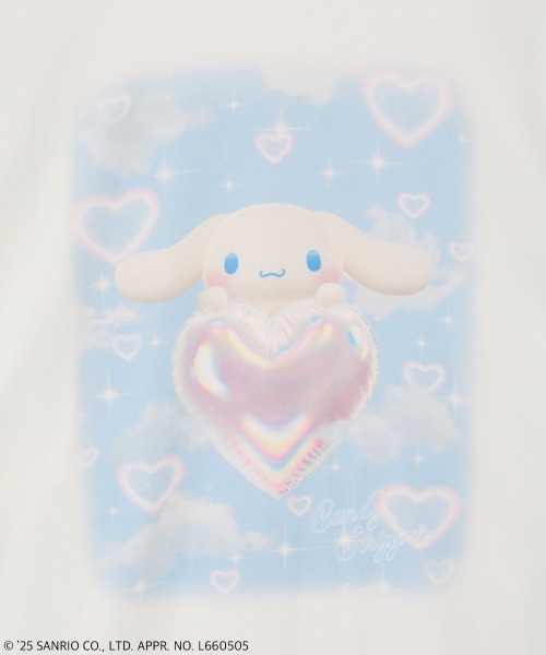Candy Stripper(キャンディストリッパー)の「【CINNAMOROLL】BALLOON HEART L/S Tシャツ(Tシャツ/カットソー・レディース・ブルー系その他2/オフホワイト・FREE)」の8枚目の写真
