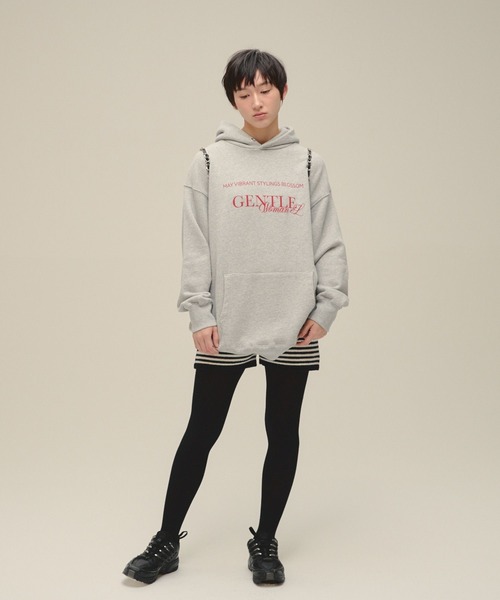 eL(エル)の「【eL】Logo Big Hoodie/634479(パーカー・レディース・ネイビー/グレー・FREE)」の12枚目の写真
