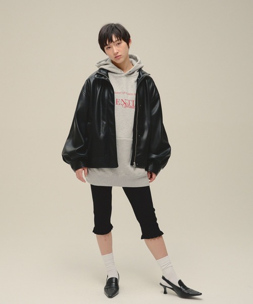 eL(エル)の「【eL】Logo Big Hoodie/634479(パーカー・レディース・ネイビー/グレー・FREE)」の7枚目の写真