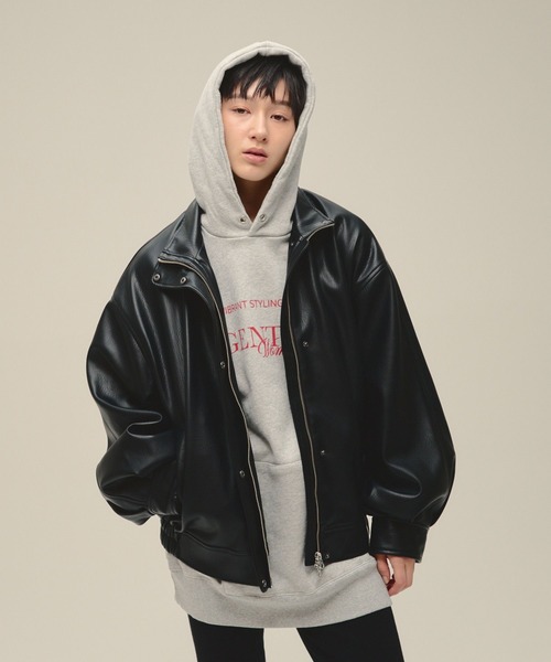 eL(エル)の「【eL】Logo Big Hoodie/634479(パーカー・レディース・ネイビー/グレー・FREE)」の8枚目の写真
