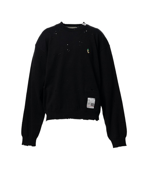 Maison MIHARA YASUHIRO(メゾンミハラヤスヒロ)の「Distressed Knit Sweater(ニット/セーター・メンズ・ベージュ/ホワイト/ブラック・48/46)」の2枚目の写真