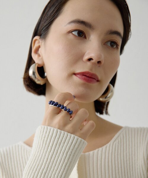 Whim Gazette（ウィムガゼット）の「【Hoaw.】パールダブルリング（リング・レディース・シルバー系その他4・FREE）」の9枚目の写真