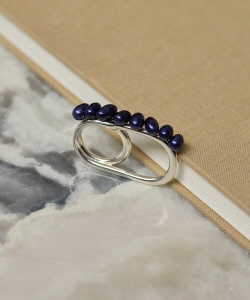 Whim Gazette（ウィムガゼット）の「【Hoaw.】パールダブルリング（リング・レディース・シルバー系その他4・FREE）」の3枚目の写真