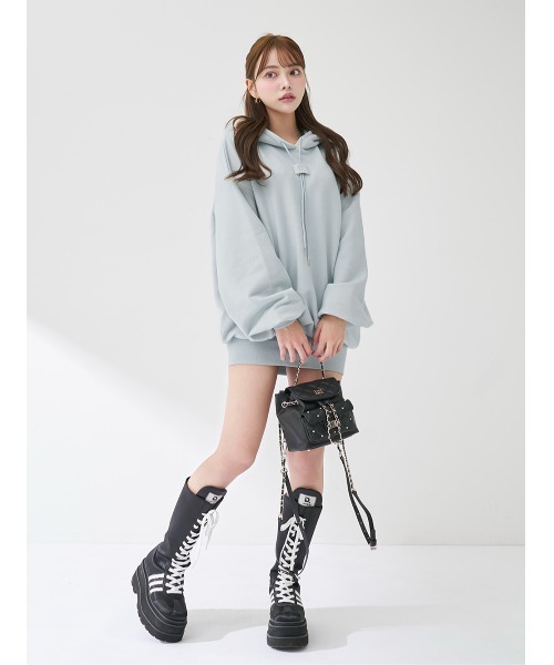 カラーラメスウェットミニワンピース（ワンピース）｜Darich