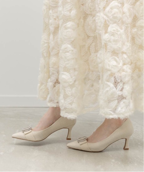 RANDA（ランダ）の「ビジューパーツポインテッドトゥパンプス（パンプス・レディース・ベージュ/アイボリー/ブラック・24/24.5/22.5/23/23.5/22/25.5/25）」の7枚目の写真