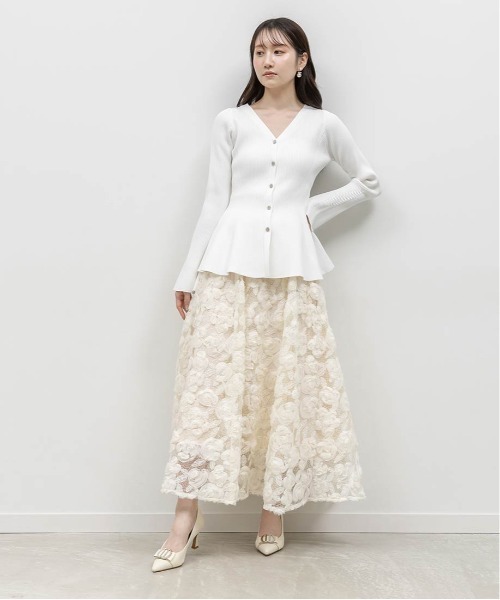 RANDA（ランダ）の「ビジューパーツポインテッドトゥパンプス（パンプス・レディース・ベージュ/アイボリー/ブラック・24/24.5/22.5/23/23.5/22/25.5/25）」の11枚目の写真