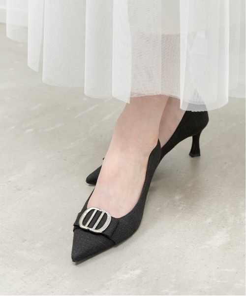 RANDA（ランダ）の「ビジューパーツポインテッドトゥパンプス（パンプス・レディース・ベージュ/アイボリー/ブラック・24/24.5/22.5/23/23.5/22/25.5/25）」の14枚目の写真