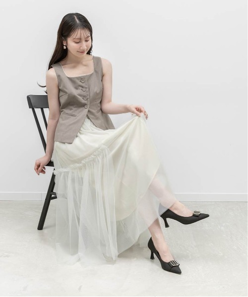 RANDA（ランダ）の「ビジューパーツポインテッドトゥパンプス（パンプス・レディース・ベージュ/アイボリー/ブラック・24/24.5/22.5/23/23.5/22/25.5/25）」の20枚目の写真