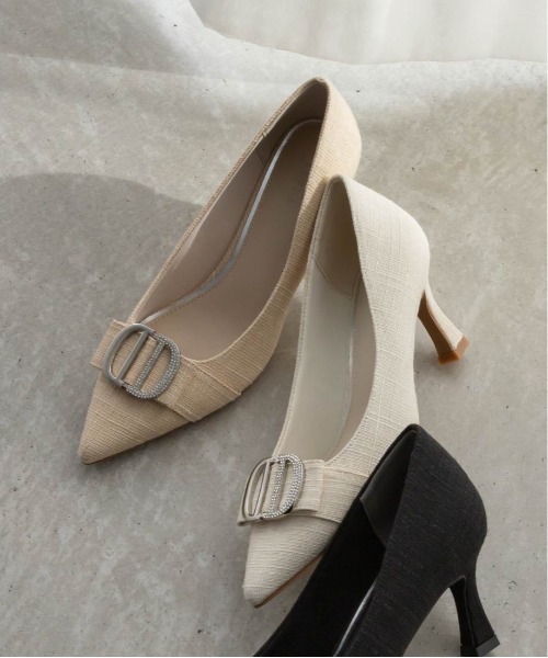 RANDA（ランダ）の「ビジューパーツポインテッドトゥパンプス（パンプス・レディース・ベージュ/アイボリー/ブラック・24/24.5/22.5/23/23.5/22/25.5/25）」の22枚目の写真